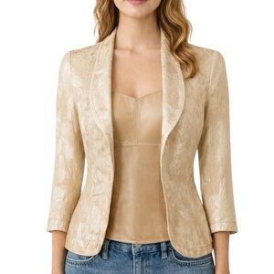 Penta Beige Leather Bustier